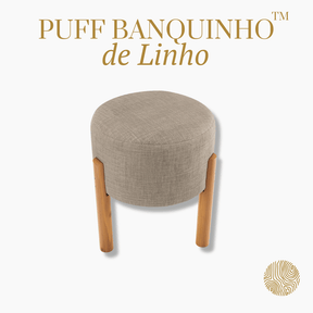 Puff Banquinho de Linho - Sem Medidas